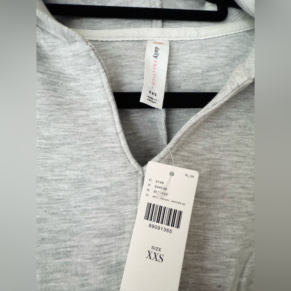 Anthropologie Light Gray Hooded Midi Dress - Picture 11 of 11